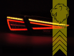 LED, mit LED Blinker, dynamischer LED Blinker, schwarz, smoke, Nur passend bei Fahrzeugen mit original LED Rückleuchten, Eintragungsfrei / mit E-Prüfzeichen